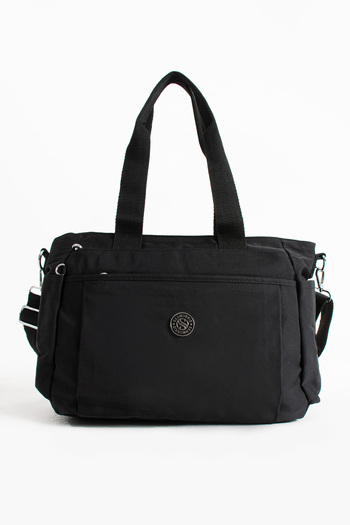 Sanmorris Women's Large Size 5-Compartment Waterproof Satin Fabric Crossbody and Shoulder Strap Bag