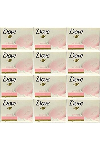 Dove Pack Of 12 Rosa Beauty Bar Pink 135grams