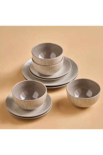 Generic Madero 12-Piece Ceramic Dinner Set - Serves 4