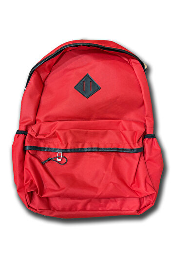 FLY COLOR School Backpack with Red Front Pocket