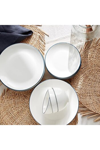 Generic Marmo 12-Piece Porcelain Dinner Set - Serves 4