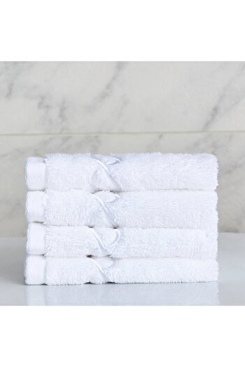 Generic Waves 4-Piece Fingertip Towel Set - 30x30 cm