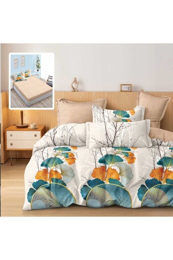 Pucioasa Fine linen with elastic, 6 pieces, multi-colored ginkgo biloba leaves