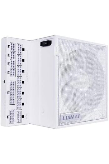 Lian Li وحدة تزويد طاقة كاملة الوحدات من سلسلة Edge بقدرة 850 وات باللون الذهبي - ATX 3.1 - تدعم PCIe 5.1 - موصل 12 فولت - 2x6 - أبيض