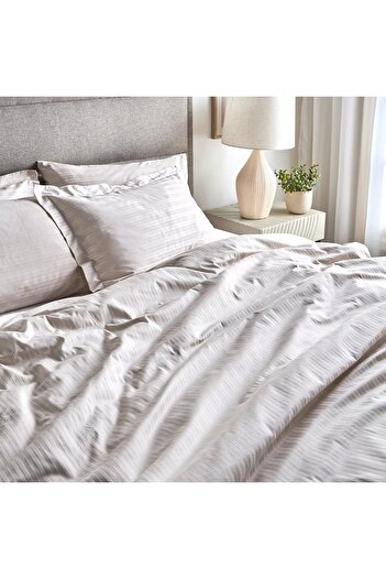 Genenic Elara Cotton Sateen 300 TC 3-Piece Super King Duvet Cover Set - 260x220 cm