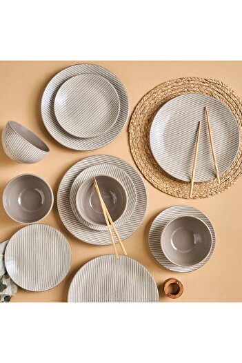 Generic Madero 12-Piece Ceramic Dinner Set - Serves 4