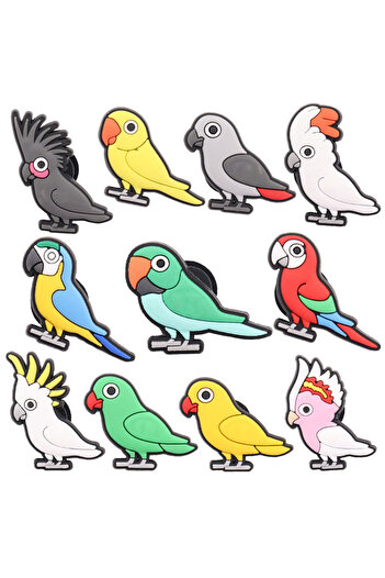 Choice VIOLET 11pcs Colorful Bird Parrot Pretty Shoe Buckle Charms Fashion Boys Girls Sandals Shoes Decorat