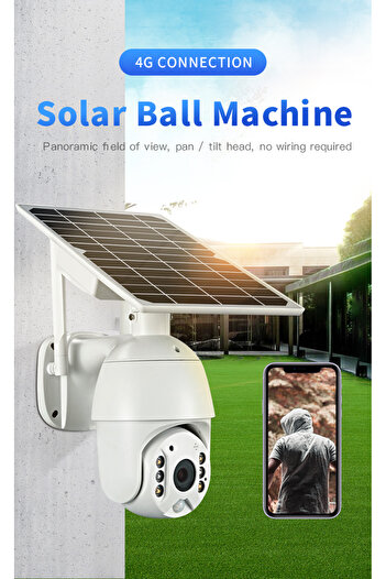 OEM 4G Surveillance Camera with Solar Panel, S04A, 4MP, FullHD, Night Vision IR 20m