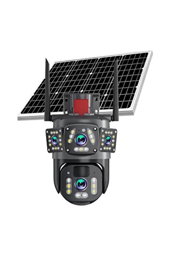 OEM 4G Surveillance Camera, Panoramic TSS-YT01, with Solar Panel, Two Lenses, Full HD, PTZ Zoom 10X