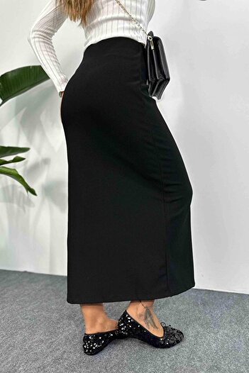 Fiori Luxury Quality Ottoman Fabric Slit Skirt