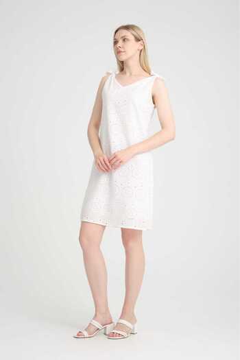 MODA Plus Size Scalloped Lined Summer Dress