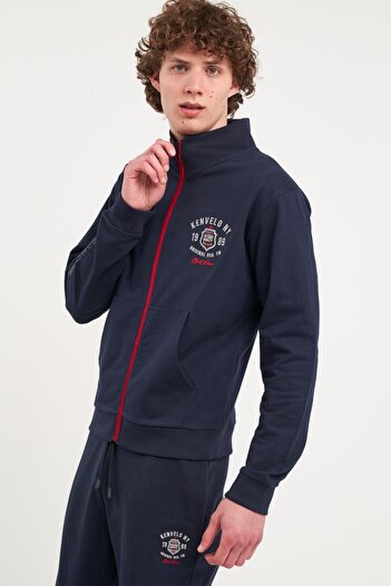 KVL by KENVELO Men's sweatshirt with zipper and logo
