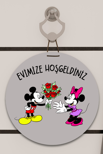 Dormot Digital Print Gray, Standard, Welcome to Our Mini House Themed, Door Ornament, Wall Ornament
