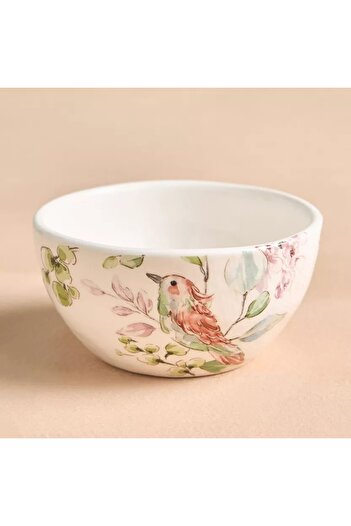 Generic Rosette Ceramic Rice Bowl - 11 cm