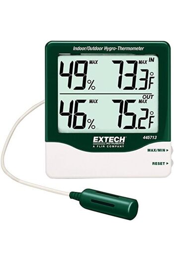 Extech 445713 Digital Hygro Thermometer Large Indoor and Outdoor