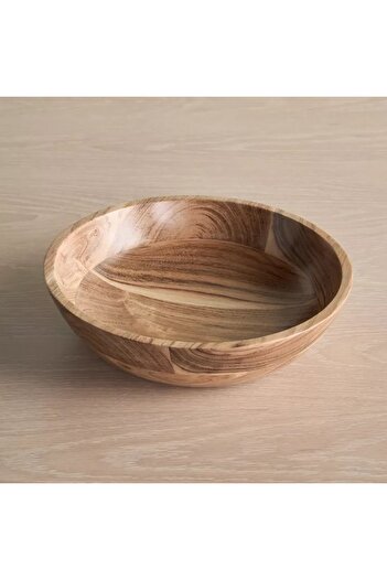 Generic Heritage Acacia Wood Serving Bowl - 29 cm