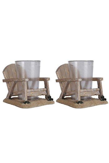 Bosphorus 2 Pieces Pen Holder Chair Model Office Supplies 13X11X10Cm 200ml