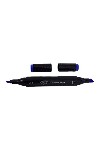 daço Marker grafic cu vârf dublu, culoare albastru cobalt, material plastic