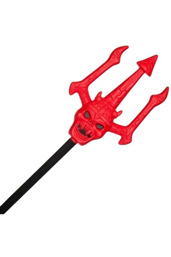 OEM Halloween Costume Accessory, Red Trident, Length 127cm, Plastic Material