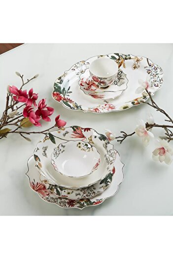 Generic Serina 32-Piece New Bone China Dinner Set - Serve 6