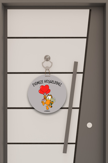 Dormot Digital Print Gray, Standard, Welcome to Our Garfield Home Themed, Door Ornament, Wall Ornament