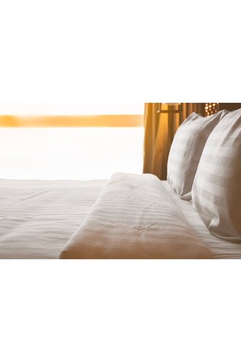 H Hotel Supplier Double linen DAMASK TC250 145 g/sqm - stripe 2.7 cm - lint-free