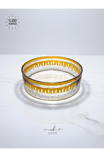 AKDEN STORE Crystal Decor Colored Glass Bowl / Tableware Presentation Bowl / Salad Bowl