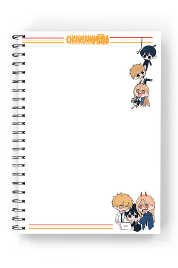 nihonwosekai Chainsaw Man Anime 2 Spiral Notebooks 50 Sheets