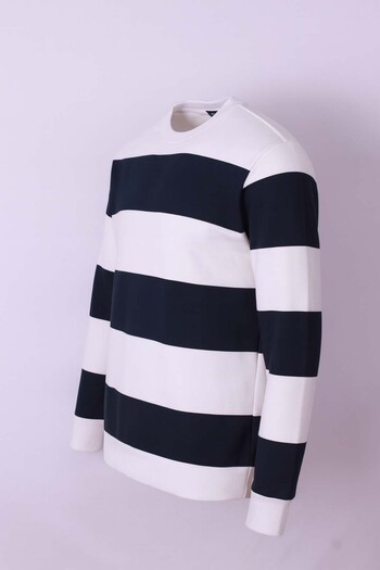 trender Beyaz-Lacivert Erkek Sweatshirt 5790-1