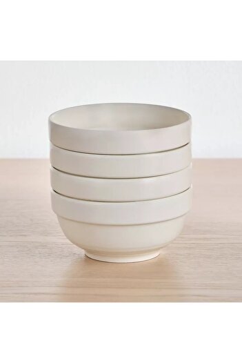 Generic Veton 4-Piece Porcelain Stackable Bowl Set - 14 cm