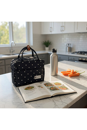 SürLaz 2-Piece Thermal Lunch Box - Heat Insulated, Waterproof, Meal Bag for School Office Camping and Picnics