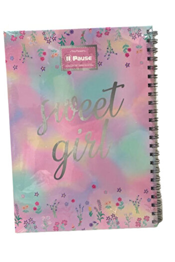 Rainbow Max Sweet Girl Notebook - A Floral Touch for Your Daily Dreams - 100 A4 Sheets