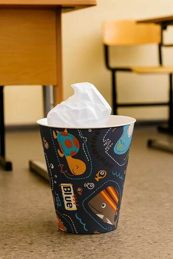QUTU Q-Bin Trash Can with Submarine Pattern