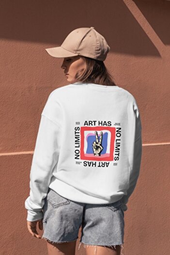 sole stories Μακρυμάνικο φούτερ με στάμπα Premium Oversize Cut