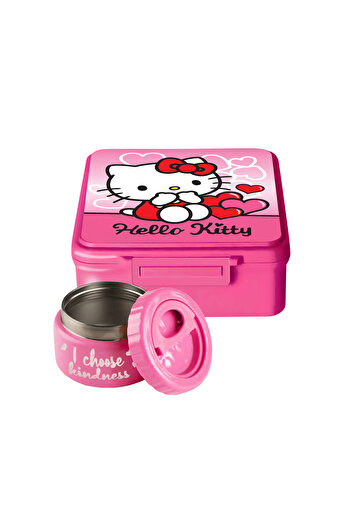 Hello Kitty Premium Bento Box (Hot & Cold)-Pink for Girls