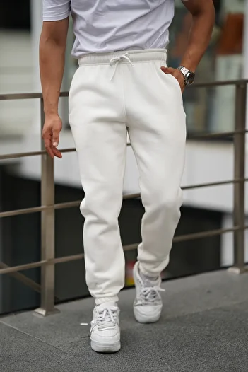 Kozik Men's 100% Cotton Jogger Sweatpants Relaxed Fit Elasticated Leg