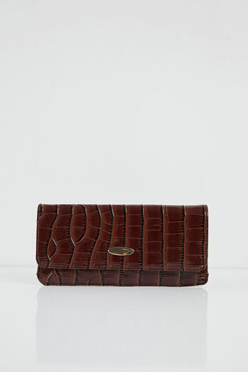 Arma Life Women's Embossed Patterned Faux Leather Brown Handbag