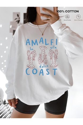 sole stories Μακρυμάνικο φούτερ με στάμπα Premium Oversize Cut