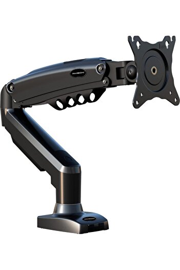 Generic New PC Monitor Stand Single Arm for 19 to 32 Inch Monitors, Desk Clamp VESA 75/100 mm, Tool-free Hei