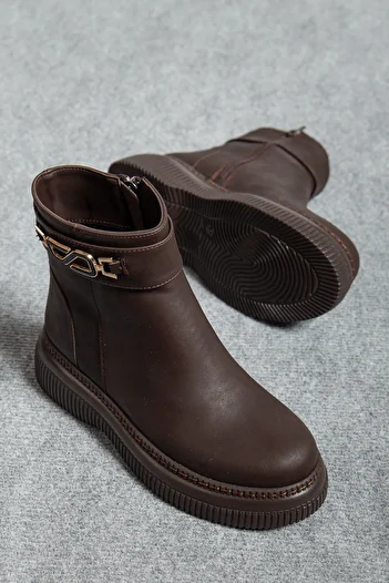 Mc vay Shoes Κομψό γυναικείο μποτάκι με φερμουάρ 002 S, αδιάβροχο σμαραγδένιο λεπτομερές μποτάκι