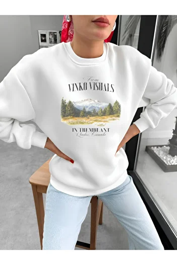 sole stories Μακρυμάνικο φούτερ με στάμπα Premium Oversize Cut