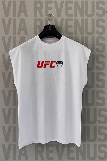 Vordevia Ufc Front and Back Printed Zero Sleeve Sports Tshirt and Custom Sports Shorts Set