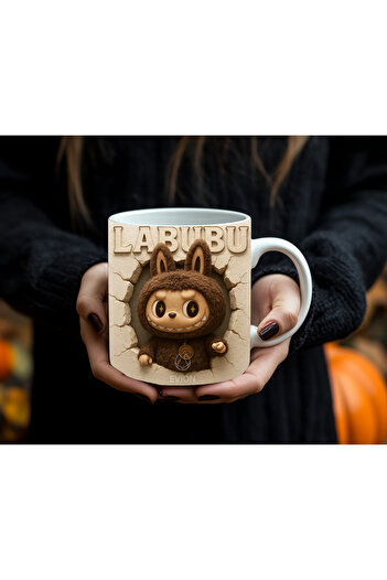 Evion Design Labubu Printed 3D Design Porcelain Mug / Labubu