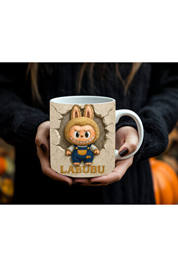 Evion Design Labubu Printed 3D Design Porcelain Mug / Labubu
