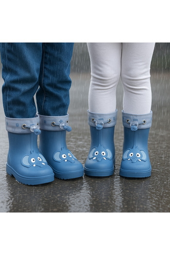 IGOR W10242 Bimbi Elefante, Blue Elephant, Unisex Children's Blue Boots, Rain Boots, Waterproof
