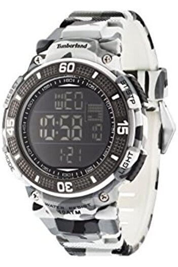 Timberland Men's Camouflage Effect Silicon Strap Watch, Black/Multicolour, Strap