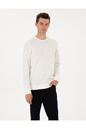 Pierre Cardin Φούτερ Ecru Regular Fit 50313944-VR019
