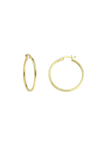 Bijuteria SORELLY 14k Gold Classic Hoops Earrings 2.2 cm