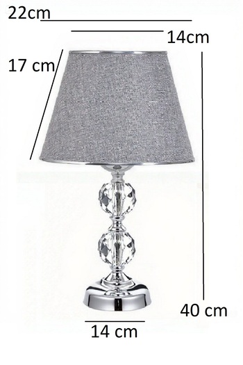 571 Store T Series Table Lampshade Metal and Glass Body Fabric Headboard