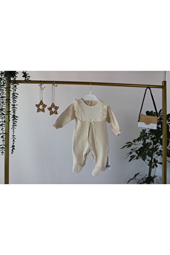 genybaby Lace Detailed Baby Girl Romper 100% Cotton